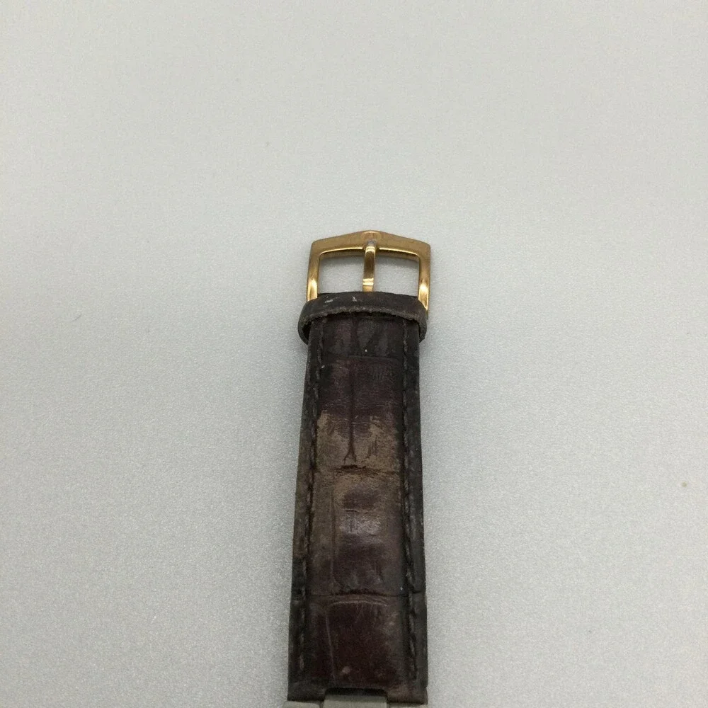 Bulova Marine Star Womens Watch 30mm Brown Leather 98R93 NOT RUNNING FOR PARTS
